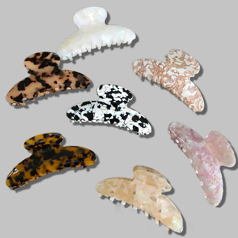 

Acetate Leopard Hair Claw Marble Print Vintage Hair Clip Acrylic Hairpins Headwear Large Hair Crab Clamp Women Hair Accessories