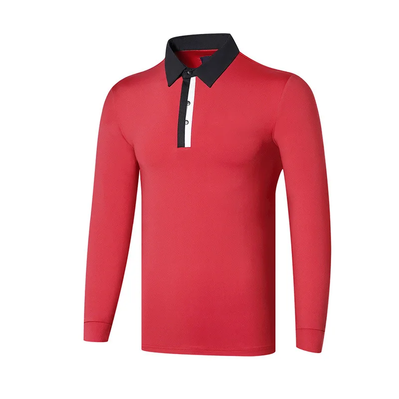 

2021 Men's golf clothing Custom Polo Shirt New Designs Polo Neck for Men polyester Mens Polo Shirts Long Sleeve