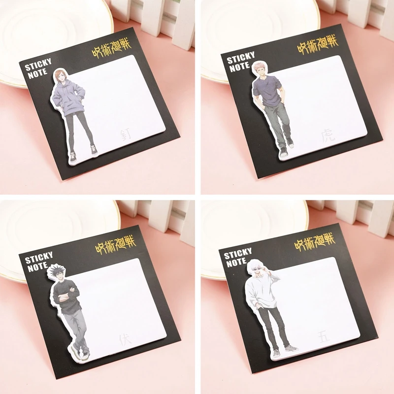 

Jujutsu Kaisen Memo Pad Kawaii Anime Sticky Notes Stationery Sticker Itadori Yuuji Gojou Satoru Fushiguro Megumi Kugisaki Nobara