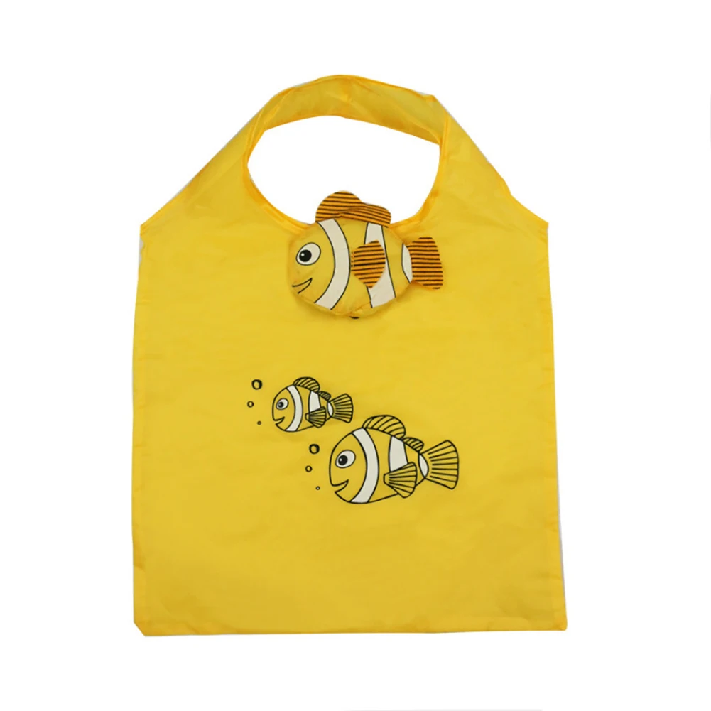 Мультяшная тропическая рыбка нейлоновая большая сумка женская продуктовая