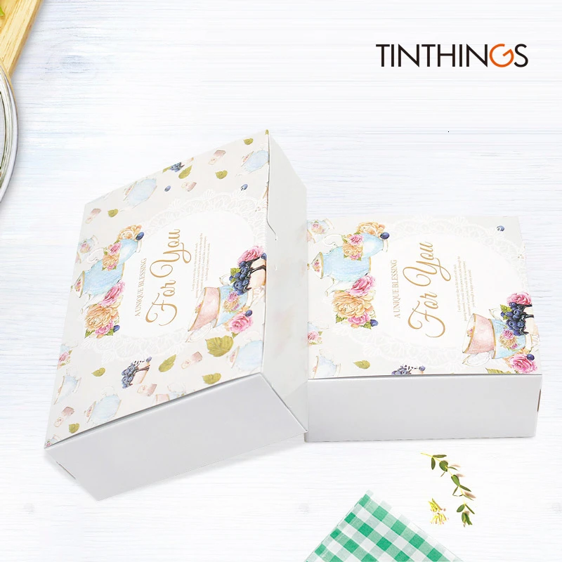 Коробки для кексов в британском стиле 20 шт. подарочная упаковка винтажная