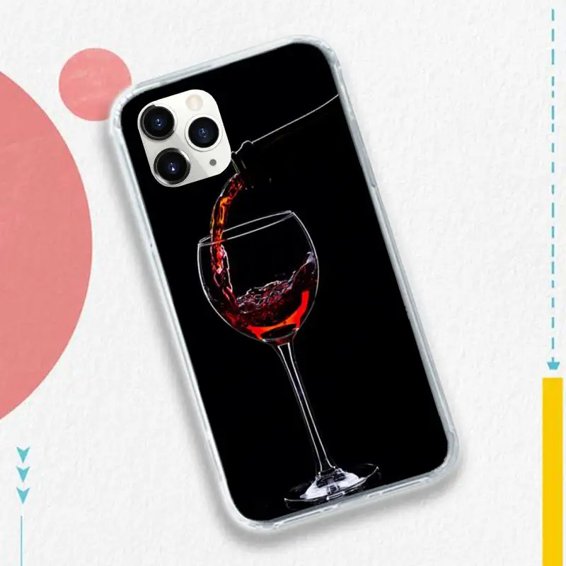 

wine glass pattern Phone Case for iPhone 11 12 mini pro XS MAX 8 7 6 6S Plus X 5S SE 2020 XR
