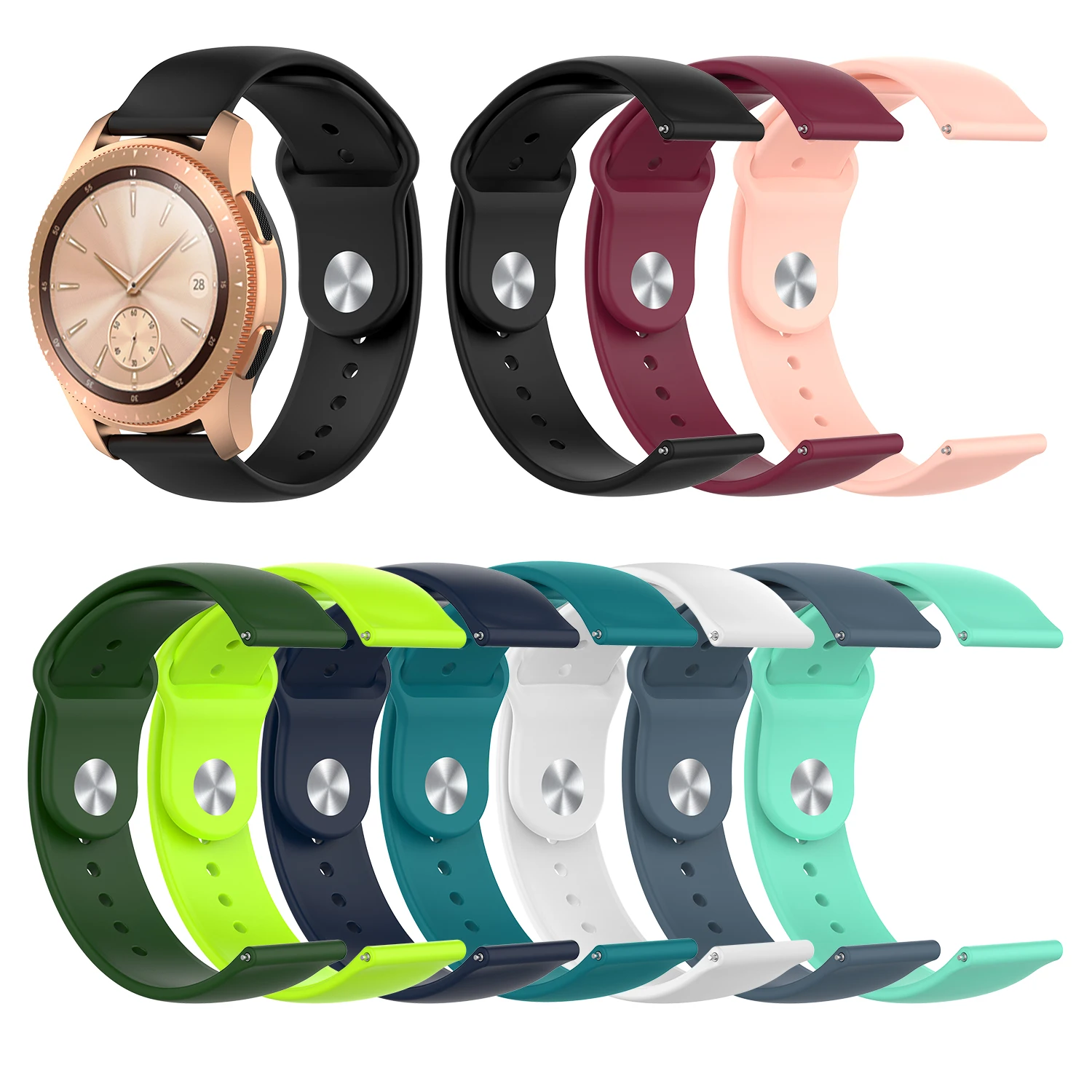 18 мм 20 22 силиконовый ремешок для huawei/Withings/samsung Galaxy/gear s3/Amazfit Bip Смарт-часы замена
