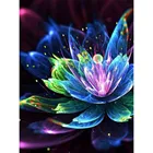 Алмазная 5D картина по номерам сделай сам, Набор для вышивки крестом из квадратных страз, мозаика с рисунком лотоса, украшение для дома