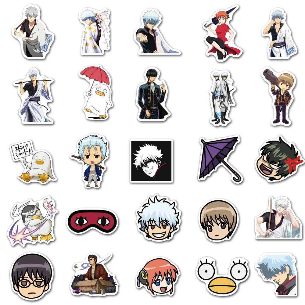 Наклейки GINTAMA из японского аниме сделай сам Детские Стикеры для игрушек