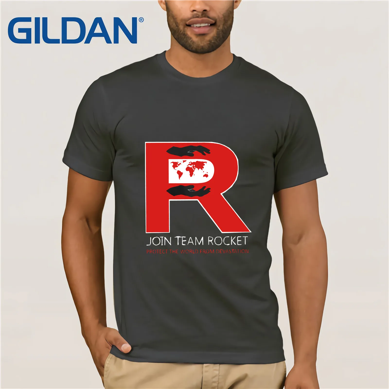 Футболка Join Team Rocket мужская обычная одежда Винтажная футболка с круглым вырезом