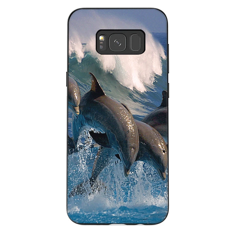Чехол для телефона samsung J6 A70 A60 A50 A40 A20 A30 A10 A7 A6 A5 A3 A8 A9 крышка морские животные