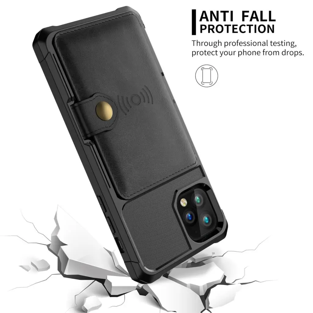 Премиальный кожаный чехол-книжка чехол для iPhone 11/XI XS Max XR 6 7 8 Plus TPU противоударный чехол для телефона Беспроводная зарядка автомобильный Магнитный чехол