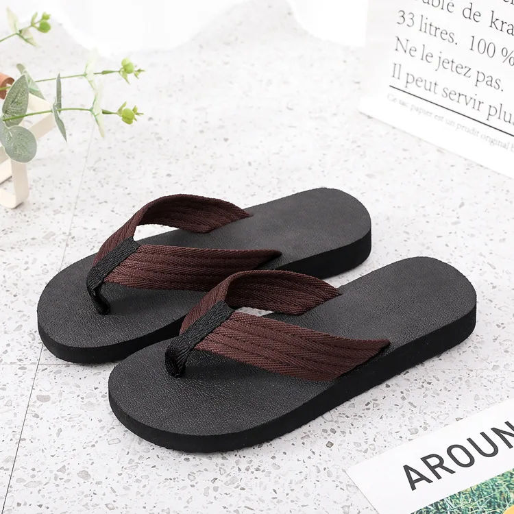 

2020 Men's Flip Flop Summer Korean Fashion Slippers Antiskid Clip Foot Fashion Thick Bottom Sandals Outdoor Beach Slippers