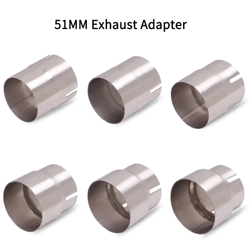 

Universal Motorcycle Exhaust Adapter Escape 52mm 54mm 56mm 58mm 62mm 38 to 51mm Pipe Connection Reducer Muffler Stainless Steel