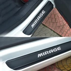 Виниловая наклейка из углеродного волокна, Защитная Наклейка на порог автомобиля, наклейка на порог двери, автомобильные аксессуары для Mitsubishi Mirage