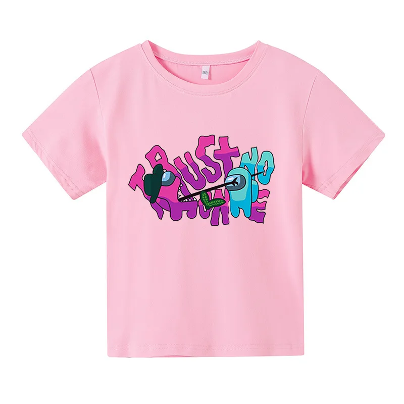 

AMONG Boys T-Shirt Funny Impostor Graphic Kid Tops 4-14 Years Children Tops Summer Tee Short Sleeve 3D Cartoon Shirts