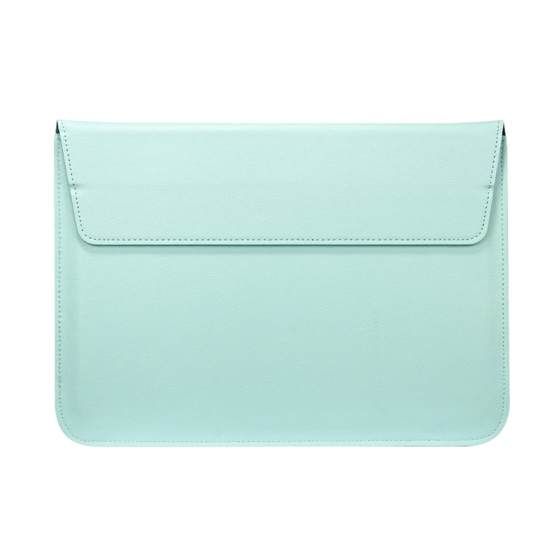 light green Чехол-сумка из искусственной кожи для ноутбука Macbook Air 11 13 12 15 Pro 13,3 15,4 retina унисекс - Цвет: light green