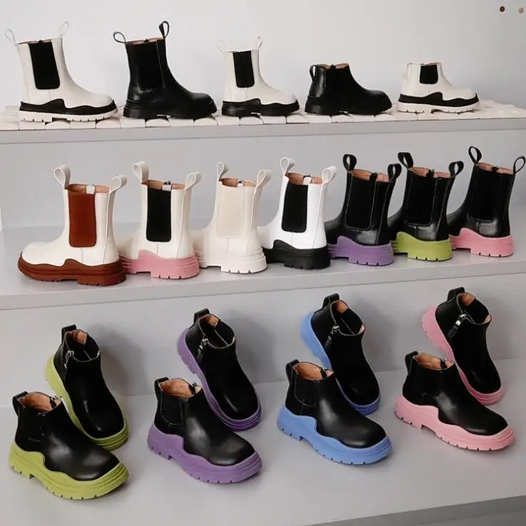 2021 детские кожаные ботинки сезон осень-зима хорошее качество модная обувь для