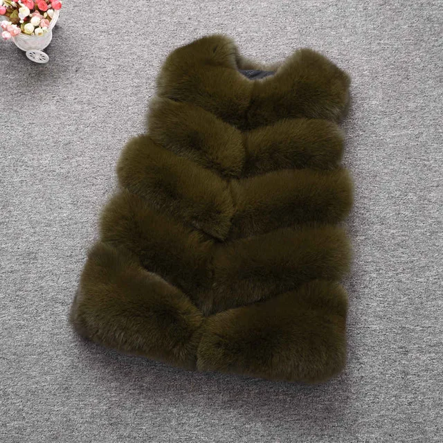 Khaki Green JKKFURS Новое поступление натуральный Лисий мех жилет женский Зимний натуральный мягкий натуральный мех длинный жилет модное пальто 5 рядов жилет S1571 - Цвет: Khaki Green