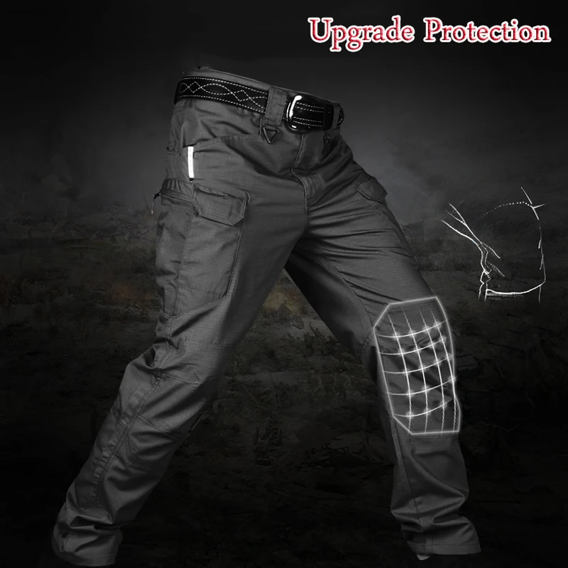 

Men's Elastic Multi-Pocket Tactical Pants Male Urban Military Short Work Wear Cargo Slim Fit 5XL