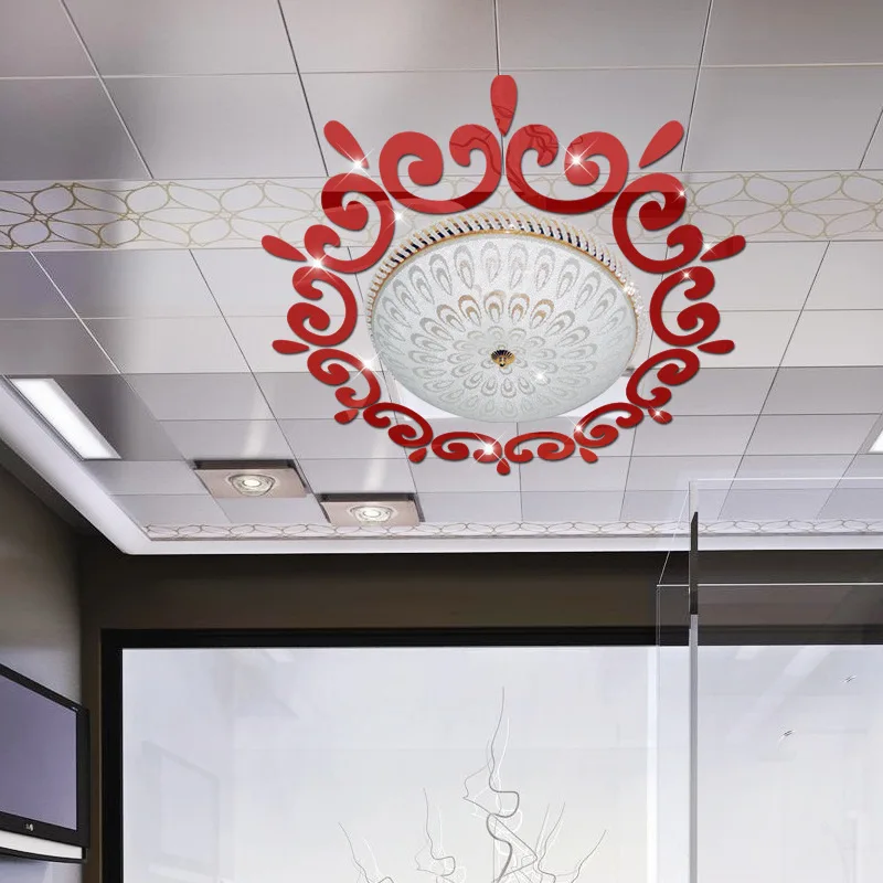 Акриловая зеркальная световая наклейка декоративное зеркало для столовой