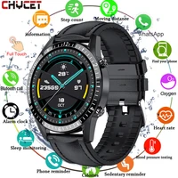 bluetooth call smart watch men women full touch round screen smartwatch heart rate blood oxygen monitor fitness tracker watches