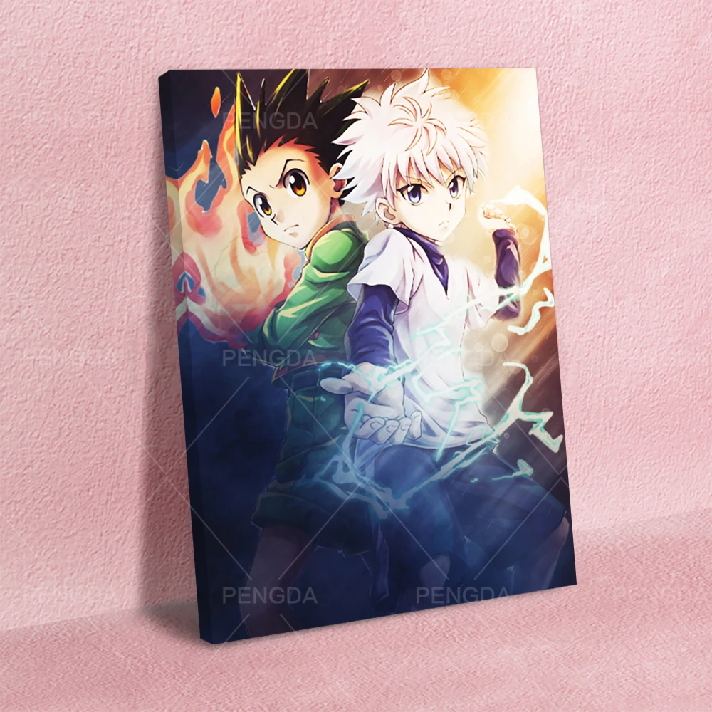 

Canvas Wall Art HD Prints Hunter X Hunter Poster Home Decoration Famous Cartoon Character Painting Modular Picture Frame Bedroom