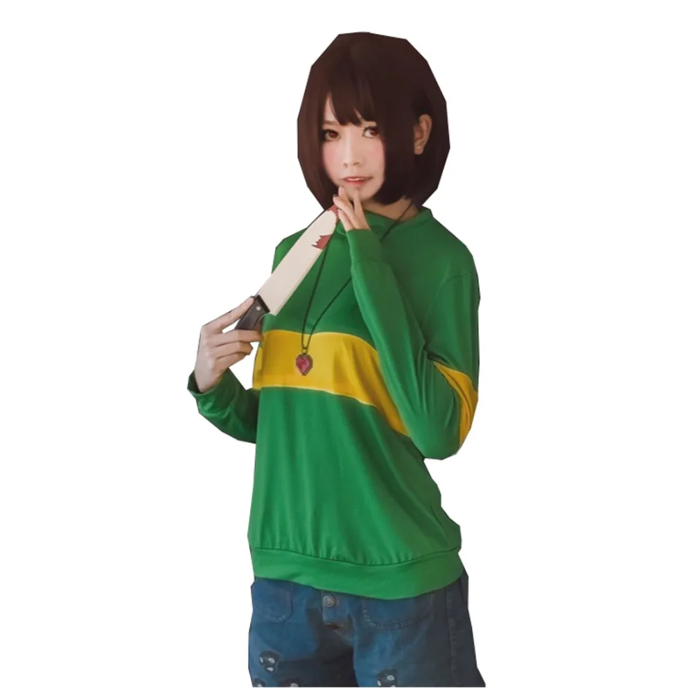 Костюм для косплея Чара/фриск Undertale футболка толстовка пальто шорты нож обувь