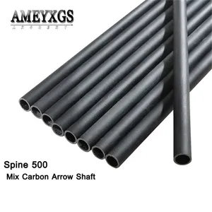 12 шт. 76 см смешанный карбоновый стрелочный Вал позвоночника 500 Fit ID 6,2 мм Резьбовая Стрела стрельба тренировочный Лук Охотничьи принадлежности для стрельбы из лука