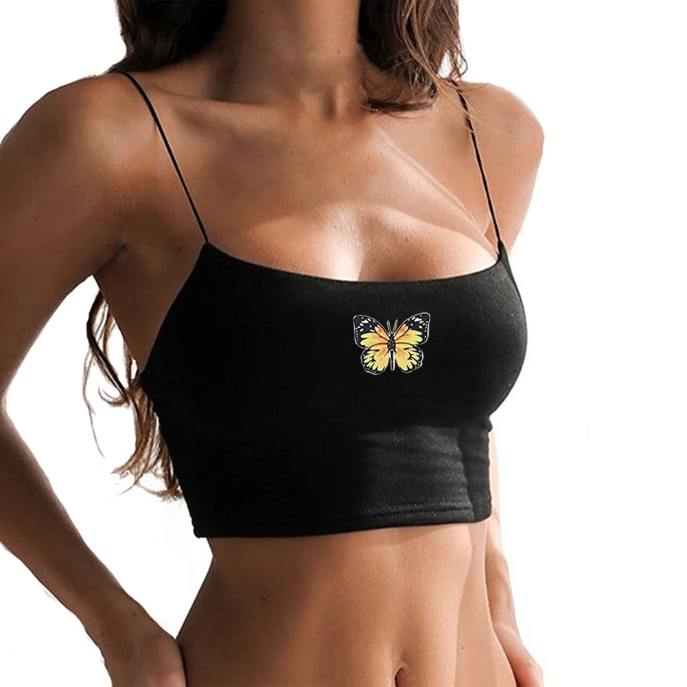 Женский сексуальный укороченный топ с 3D принтом в виде черепа летний