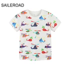 Летняя хлопковая футболка с коротким рукавом для мальчиков