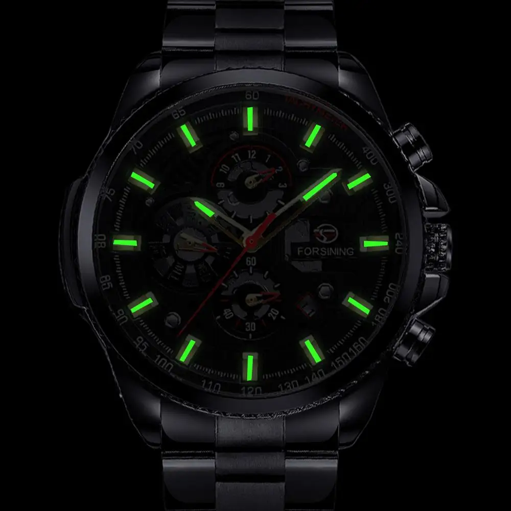 

2019 3 Dial Calendar Multifunction Military Luminous Hand Mens Mechanical Sport Automatic Wrist Watch Top Brand Luxury