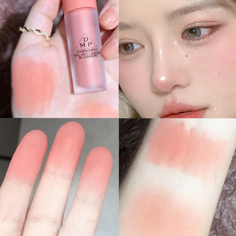 

3 Colors Liquid Blush Matte Velvet Facial Pigment Lasting Natural Cheek Face Contour Brighten Blush Korean Makeup Cosmetics