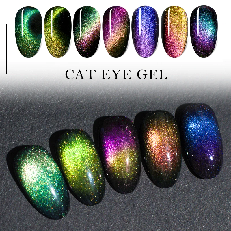 Nail Vision 5ml Cat Eye Gel Polish Set Chameleon Magnetic Lacquer Lasting Shining Soak Off UV LED Art Varnish | Красота и здоровье