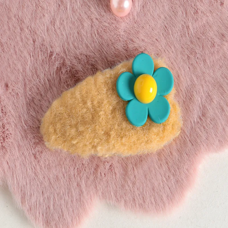 Новая плюшевая шпилька для волос в японском и южнокорейском стиле на осень зиму