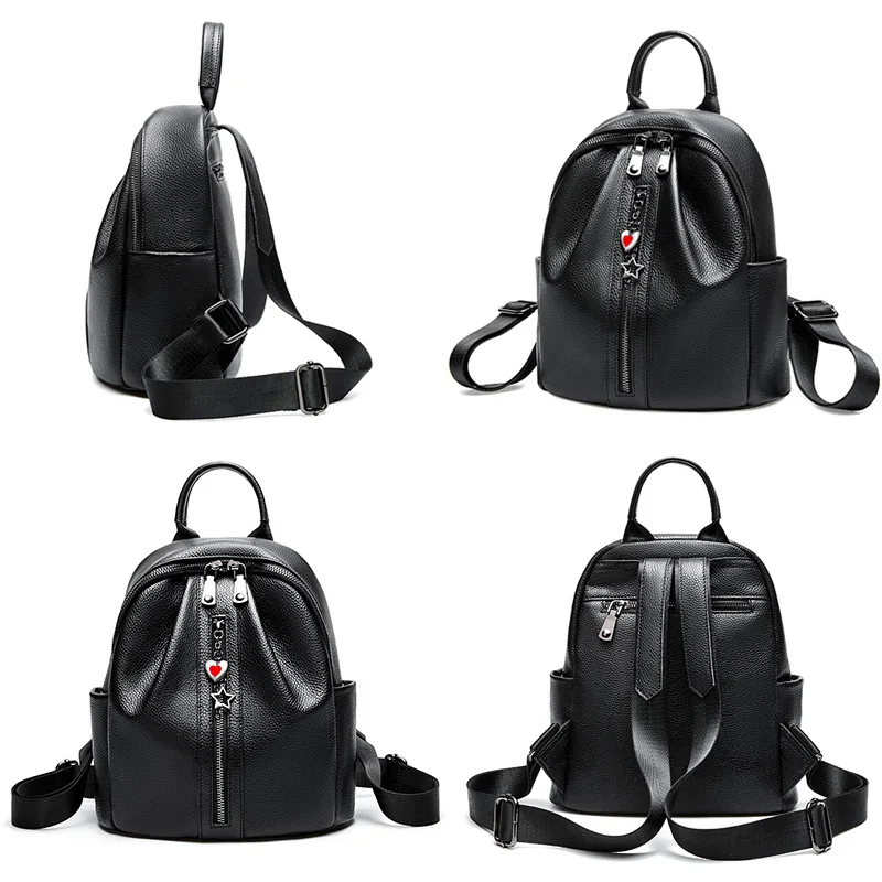 Рюкзак из натуральной воловьей кожи для женщин Классический Повседневный