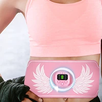 abdominal musle waistband fitness fat burning lazy waist belt massage slimming fitness device for men and women pinkblack