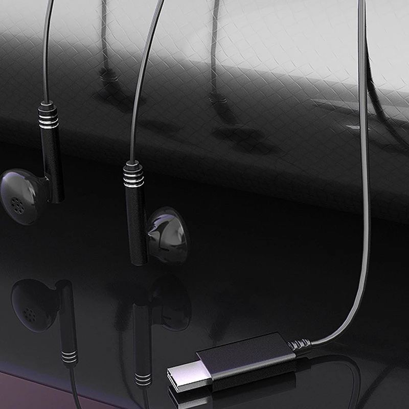 

Headphones, Wired and Drive-Free Direct Plug-in Earphones Are Suitable for Desktops and Dual-Hole Notebooks