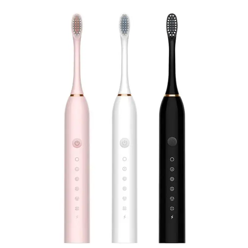 

Electric toothbrush ultrasonic USB charger rechargeable head replaceable soft brush waterproof toothbrush set O9D2