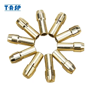 TASP 10 шт., латунная вращающаяся инструментальная цанга, набор мини-патронов для сверл 0,50,81,01,21,51,82,02,43,03,2 мм, аксессуары для электроинструментов