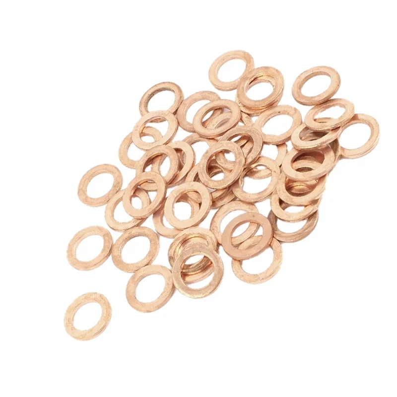 Фото 50 Pcs Copper Crush Washer Flat Seal Ring Fitting 6mm x 10mm 1mm Promotion Обустройство дома 50 Pcs Copper Crush Washer Flat Seal Ring Fitting 6mm x 10mm 1mm Promotion Обустройство дома