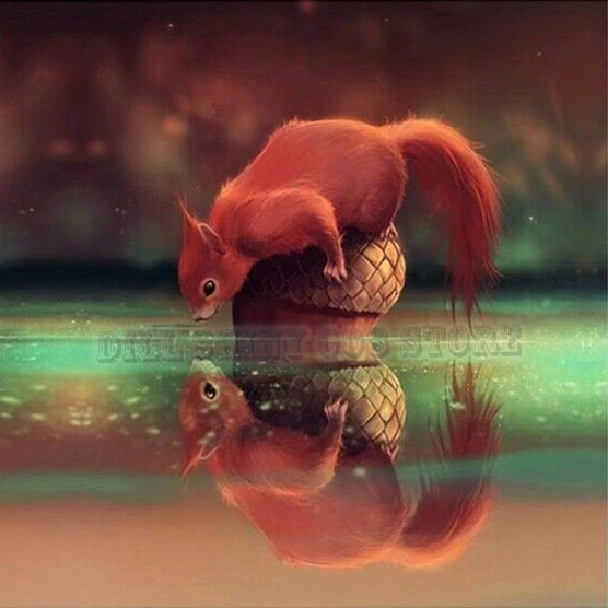 5D DIY Алмазная картина животное белка питьевая вода полная дрель вышивка