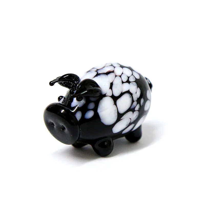

Handmade Lampwork Colorful Miniature Murano Glass Pig Figurines Gifts For Kids Home Decoration Cute Mini Animal Crafts Ornaments
