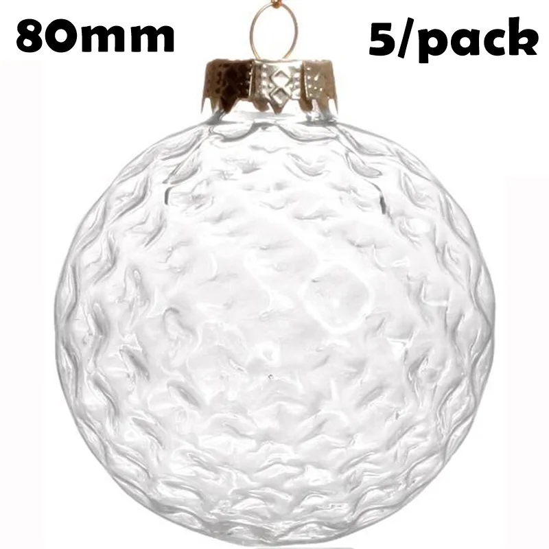 

Promotion - 5/Pack, DIY Paintable Christmas Xmas Decoration Ornaments 80mm Glass Golf Ball