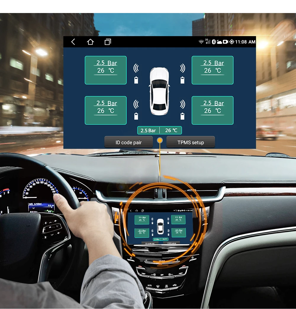 Deelife USB TPMS для Android автомобильный DVD с датчиком давления в шинах Система мониторинга Беспроводная запасная шина сигнализация ANDROID навигация