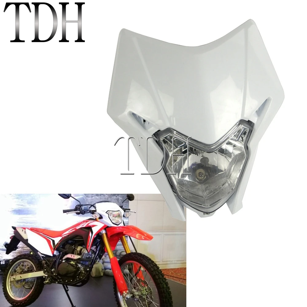 Мотоциклетный Белый Передний светильник маска 12 в 35 Вт Hi/Lo головной фара для