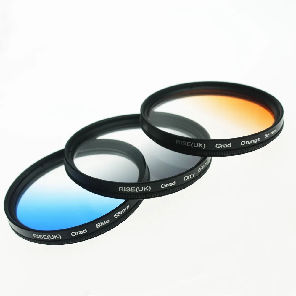 1pcs 58mm Rotating Grad Graduated Color Lens Filter for Canon EOS 700D 600D 550D Nikon DSLR SLR Camera | Электроника