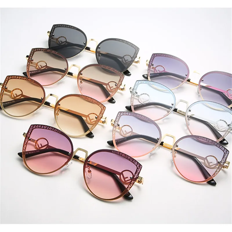 

2020 Black Sun Glasses Shades Retro Cat F Designer Sunglasses Women Men Oversized Vintage Glasses UV400 Accessory Eyeglasses (3