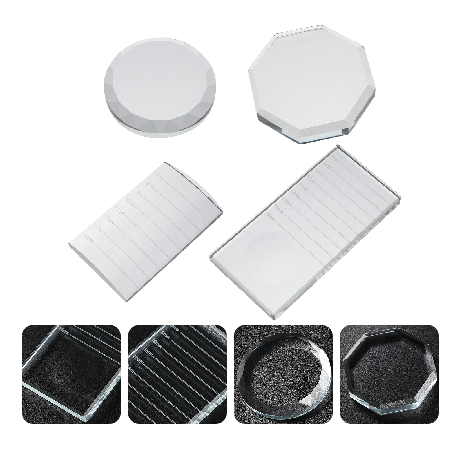 

4pcs Grafting Eyelash Glue Boards Transparent Eyelash Glue Holding Pads