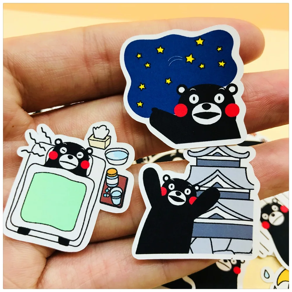 35 шт./упак. 2019 мультфильм японский милый черный наклейка с медведем набор для