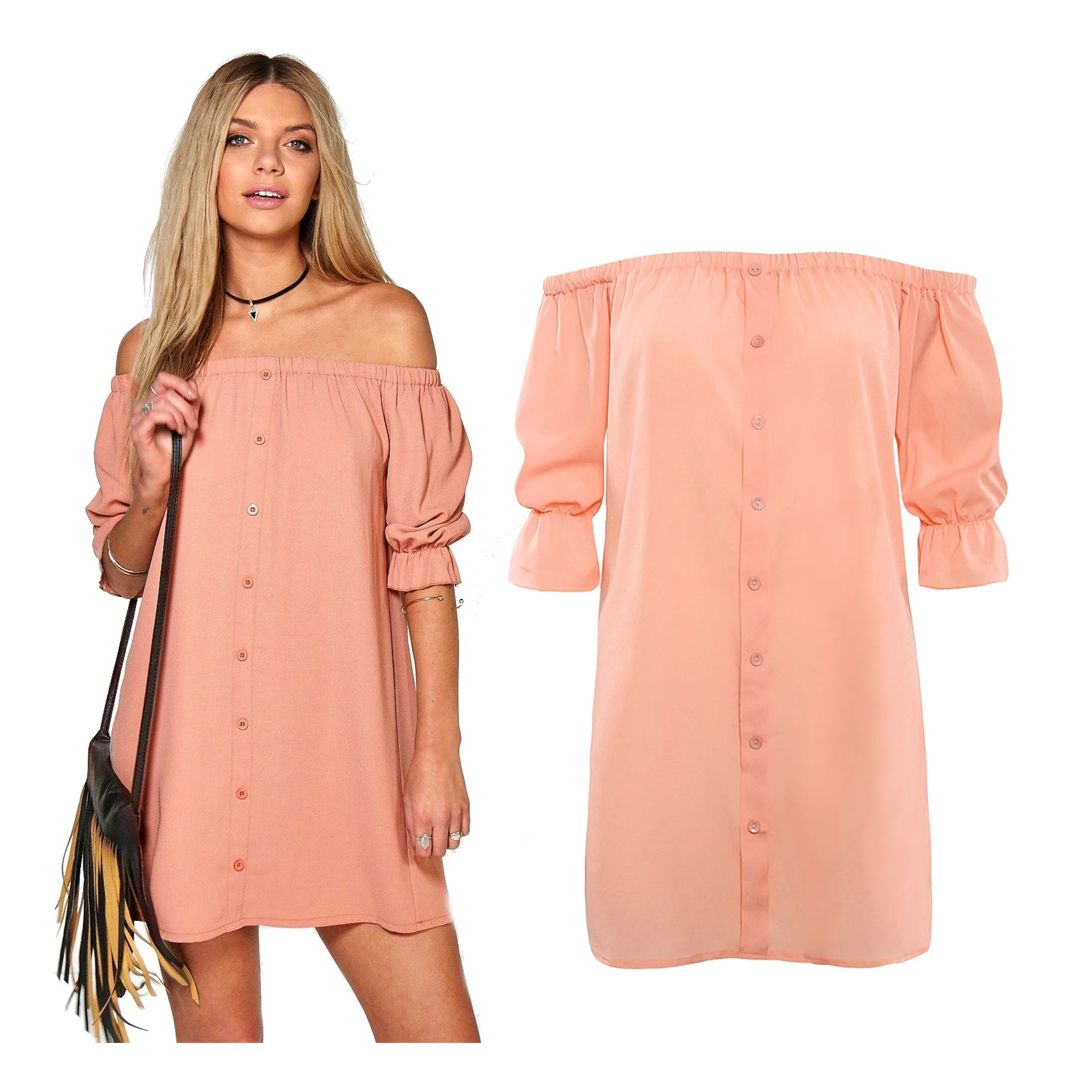 

Dresses For Women 2021 Plus Size Hot Simple Tube Short Sleeve Slash Neck One Breasted Sexy Shirt Dress Cartridge Women Clothing