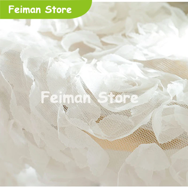 Простой современный объемная Роза вышитый тюль пряжи маленькие свежие