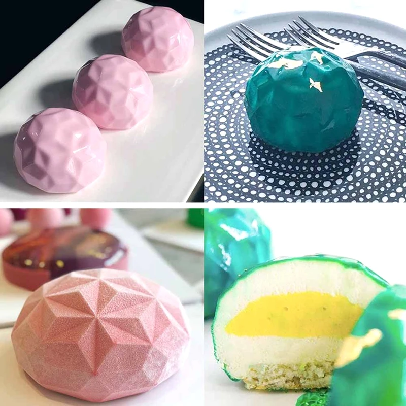 

6 Holes Diamond Shape Silicone Cake Chocolate Molds For Baking Dessert Ice Mould Moule Mousse DIY Pastry Decorating Tools