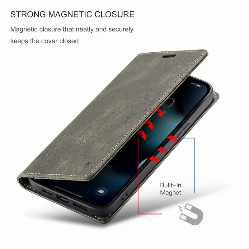 Магнитный флип-чехол для iPhone 13 Pro Max 12 11 Etui RFID кошелек Карманный карт iPhone12 Mini iphone11
